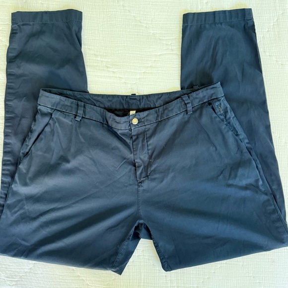 Lululemon Men’s Commission Slim Fit Pants 38 Navy Blue ABC Style Comfort Stretch - Picture 2 of 14